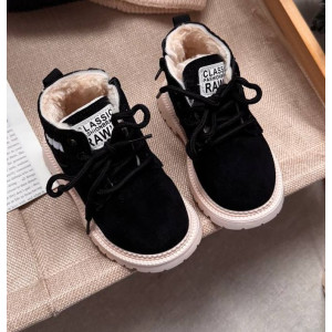 Черевички зимові дитячі з хутром RAW чорний