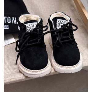 Черевички зимові дитячі з хутром RAW чорний