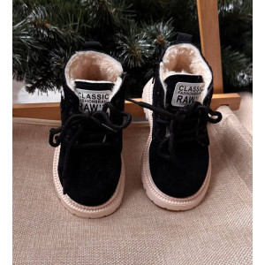 Черевички зимові дитячі з хутром RAW чорний