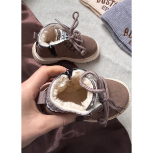 Черевички зимові дитячі з хутром RAW сірий