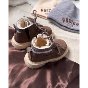 Черевички зимові дитячі з хутром RAW сірий