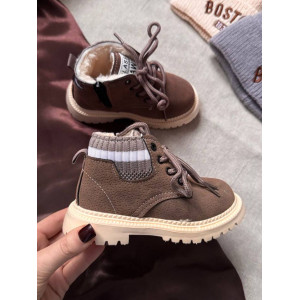 Черевички зимові дитячі з хутром RAW сірий