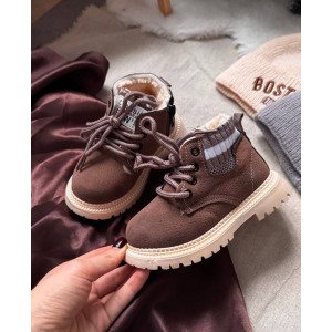 Черевички зимові дитячі з хутром RAW сірий