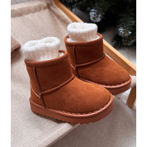 Уггі дитячі зимові FN еко-нубук коричневі