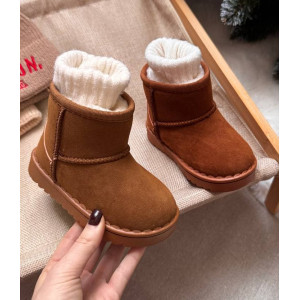 Уггі дитячі зимові FN еко-нубук коричневі