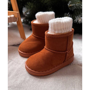 Уггі дитячі зимові FN еко-нубук коричневі