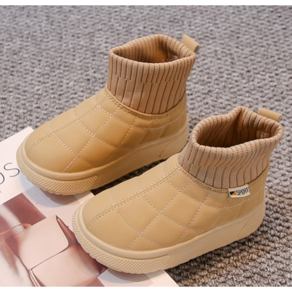 Дитячі зимові черевики Caramel бежеві – тепле взуття для хлопчика та дівчинки Дитячі зимові черевики Caramel бежеві – тепле взуття для хлопчика та дівчинки