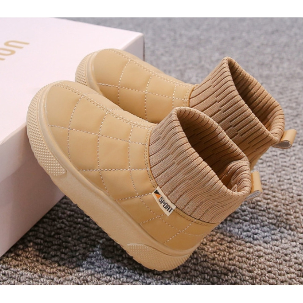 Дитячі зимові черевики Caramel бежеві – тепле взуття для хлопчика та дівчинки Дитячі зимові черевики Caramel бежеві – тепле взуття для хлопчика та дівчинки