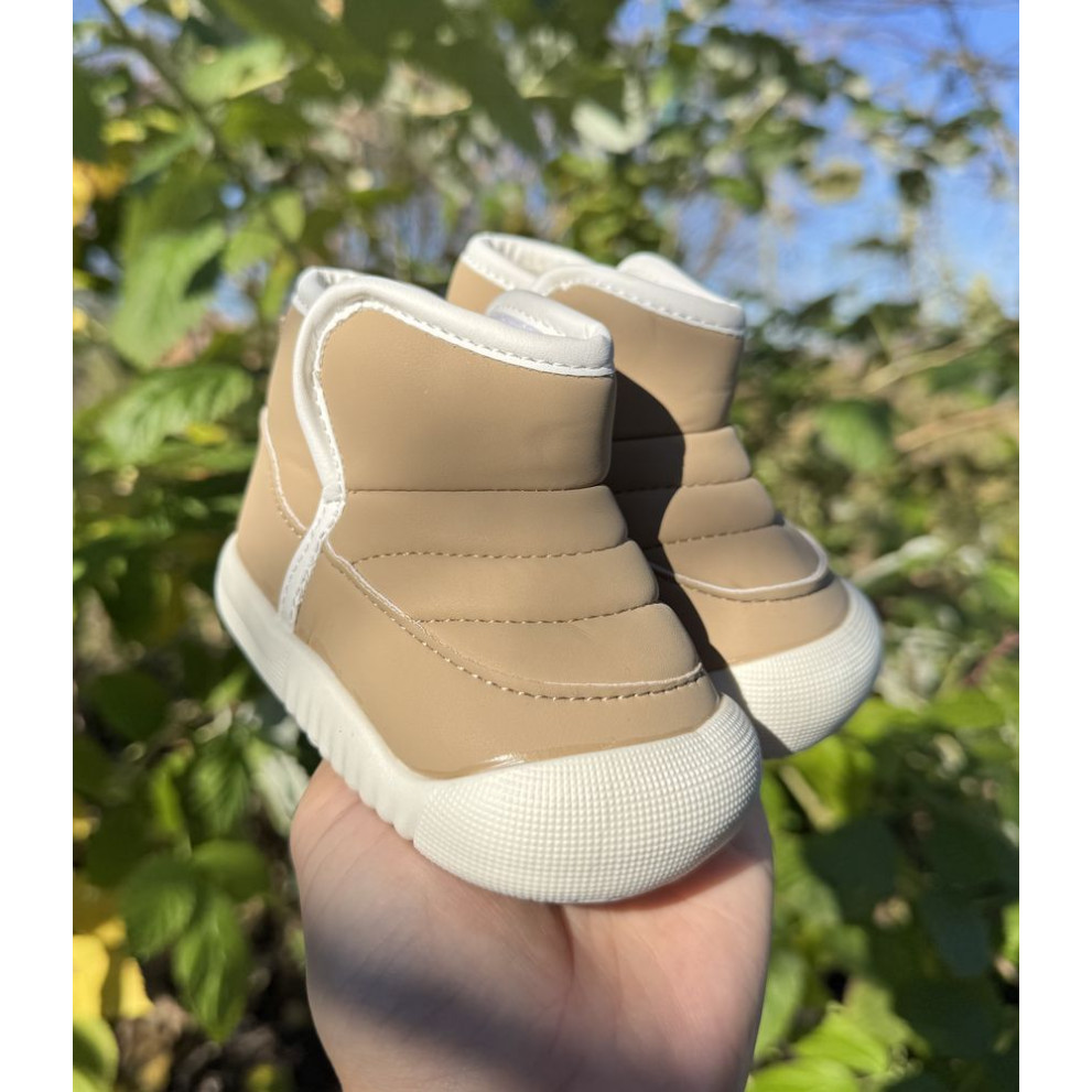 Купити черевички зимові дитячі з хутром Topstar бежевий — тепле зимове взуття для дітей