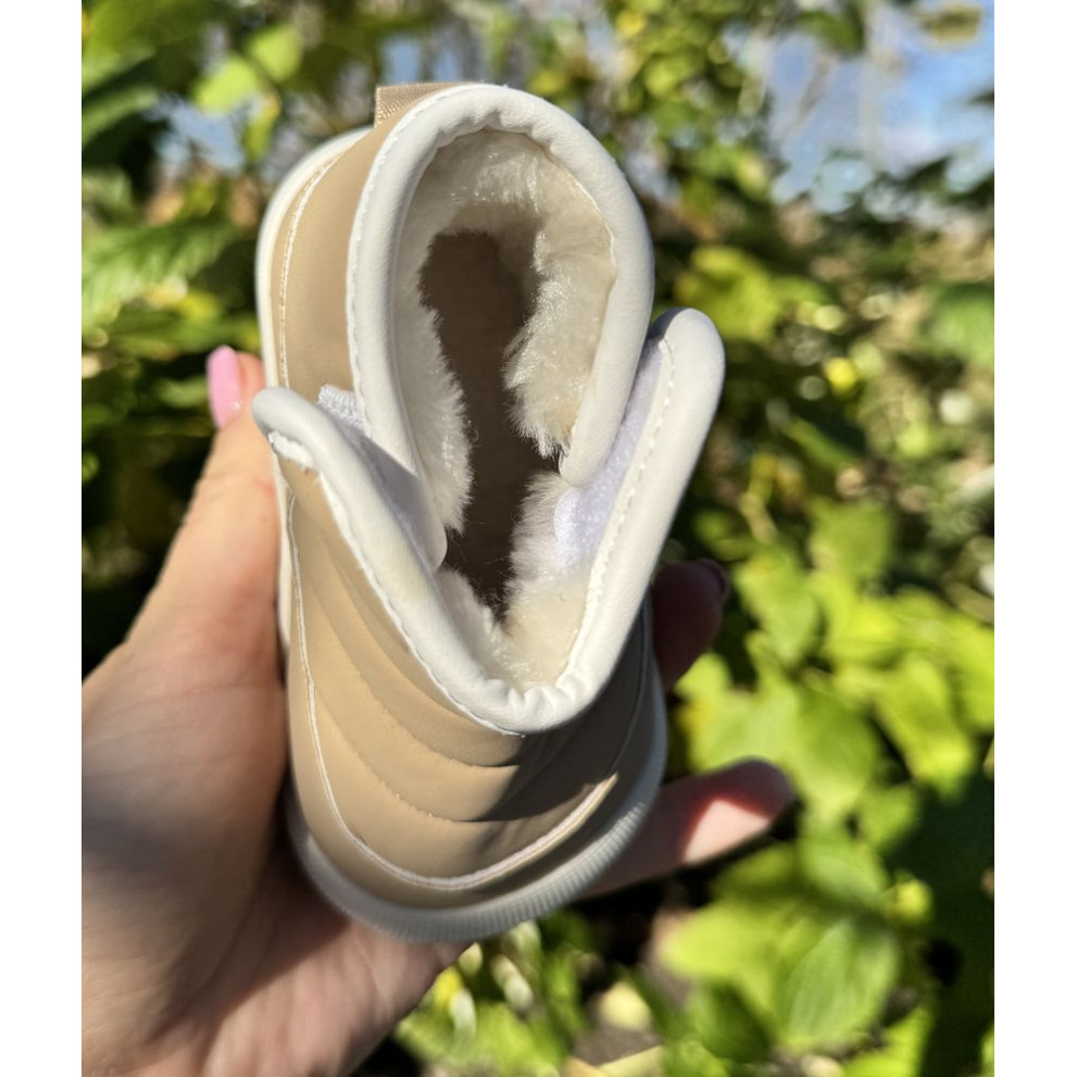 Купити черевички зимові дитячі з хутром Topstar бежевий — тепле зимове взуття для дітей