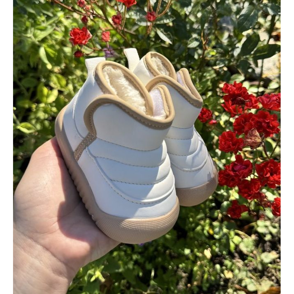 Черевички зимові дитячі з хутром Topstar білий— теплі та зручні черевички для дітей