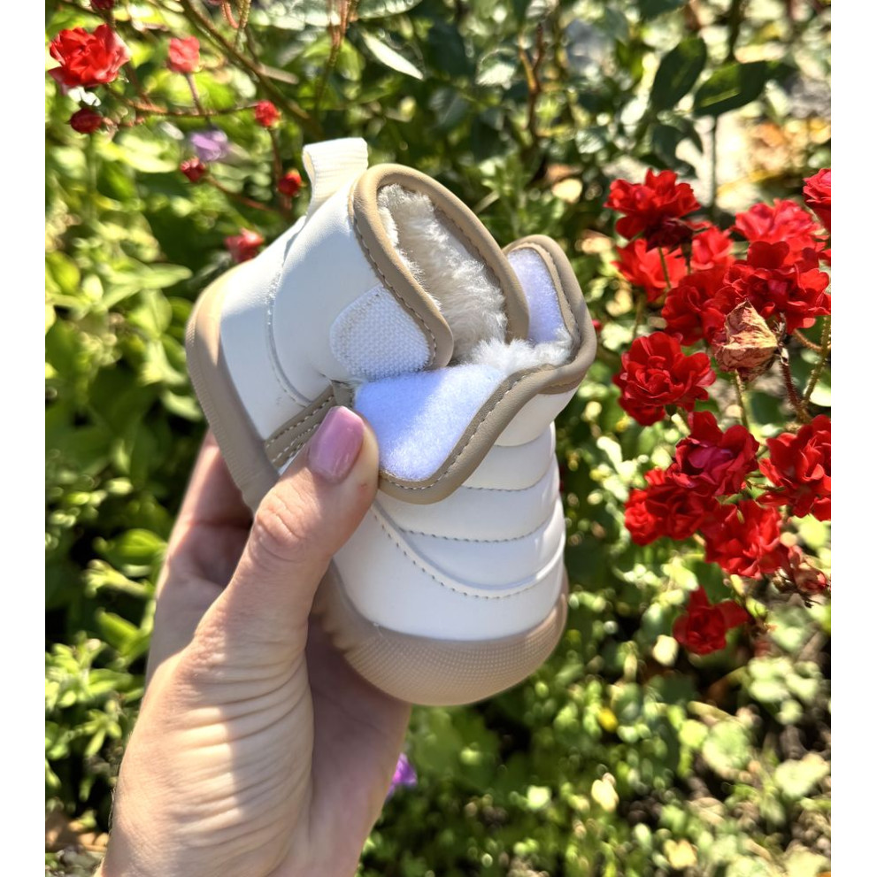 Черевички зимові дитячі з хутром Topstar білий— теплі та зручні черевички для дітей