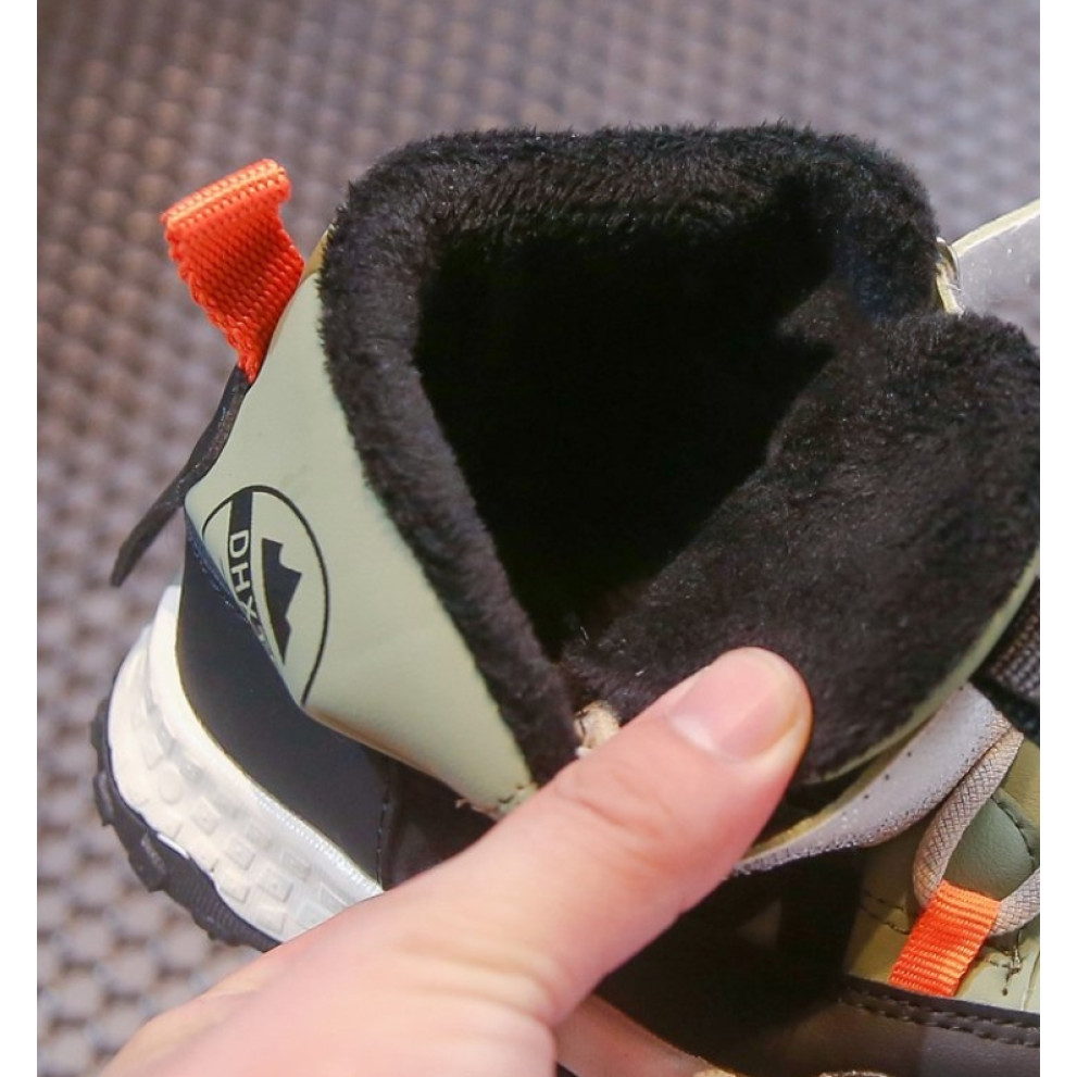 Черевики зимові для хлопчиків стильні DHX, хакі Черевики зимові для хлопчиків стильні DHX, хакі