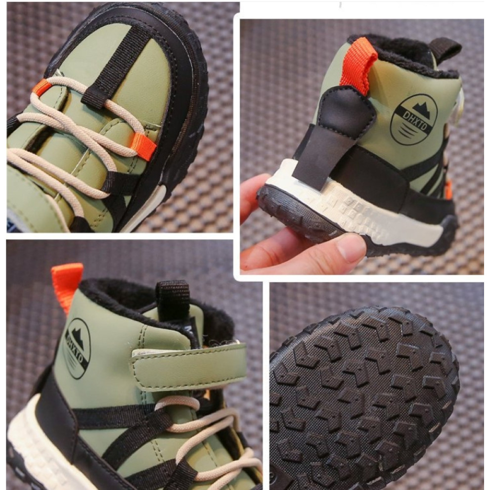 Черевики зимові для хлопчиків стильні DHX, хакі Черевики зимові для хлопчиків стильні DHX, хакі