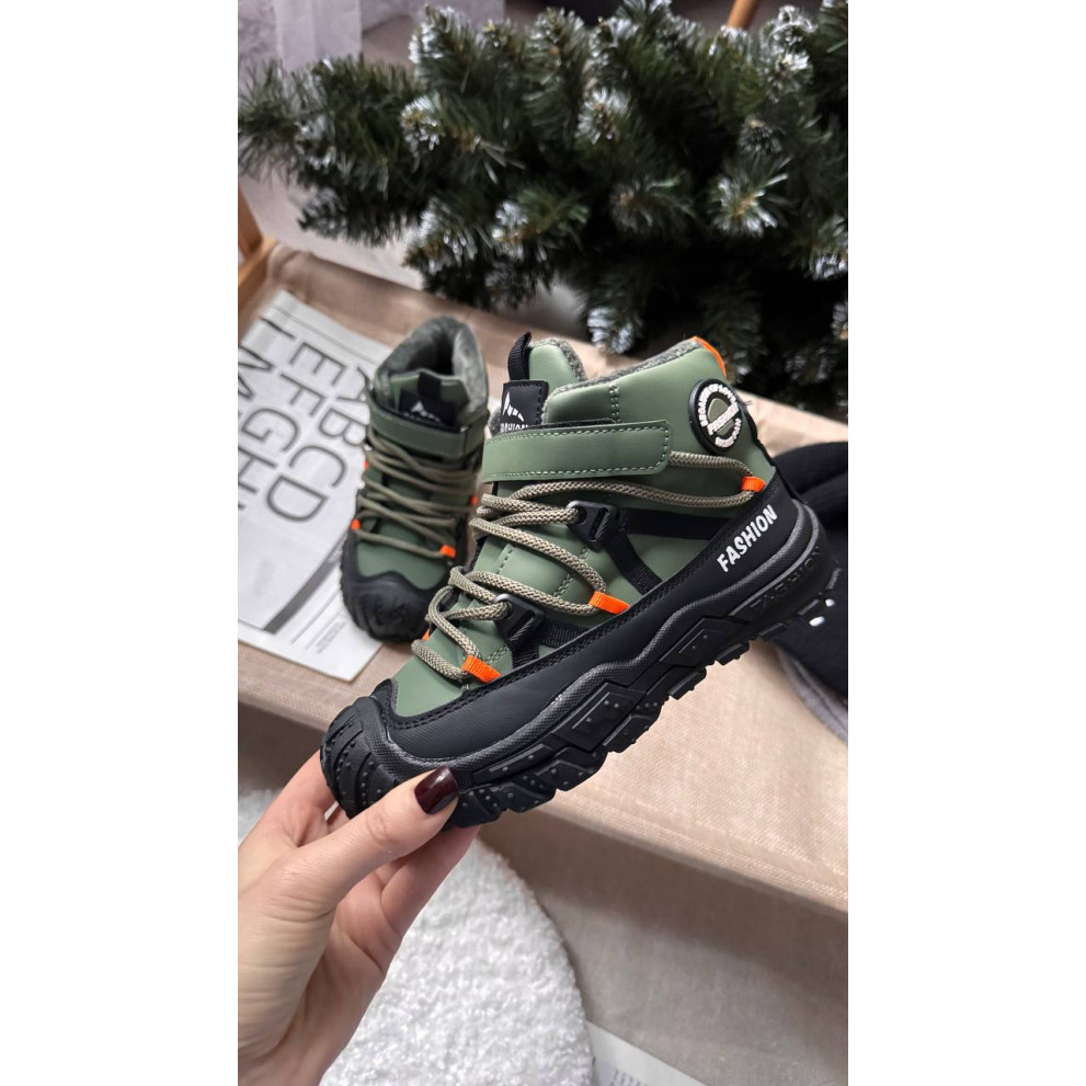 Черевики для хлопчиків демі стильні Fan, хакі Черевики для хлопчиків демі стильні Fan, хакі