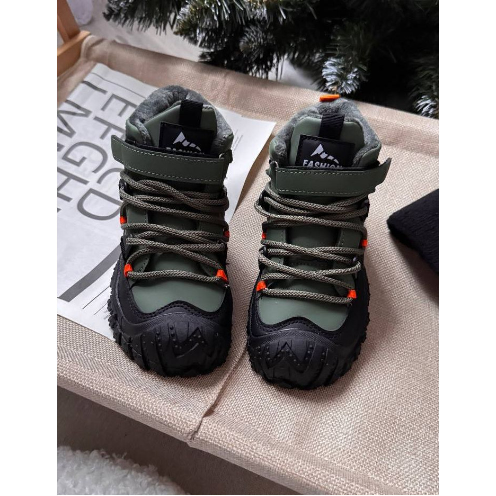 Черевики для хлопчиків демі стильні Fan, хакі Черевики для хлопчиків демі стильні Fan, хакі