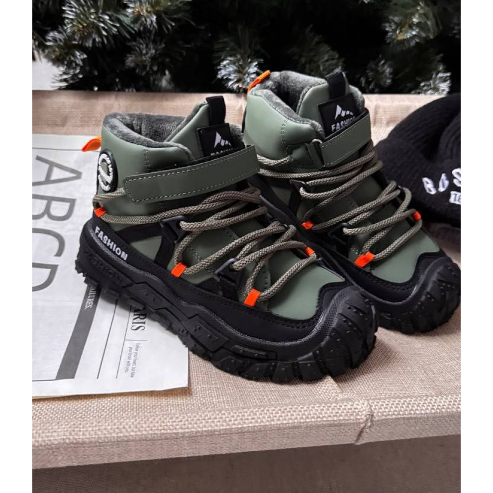 Черевики для хлопчиків демі стильні Fan, хакі Черевики для хлопчиків демі стильні Fan, хакі