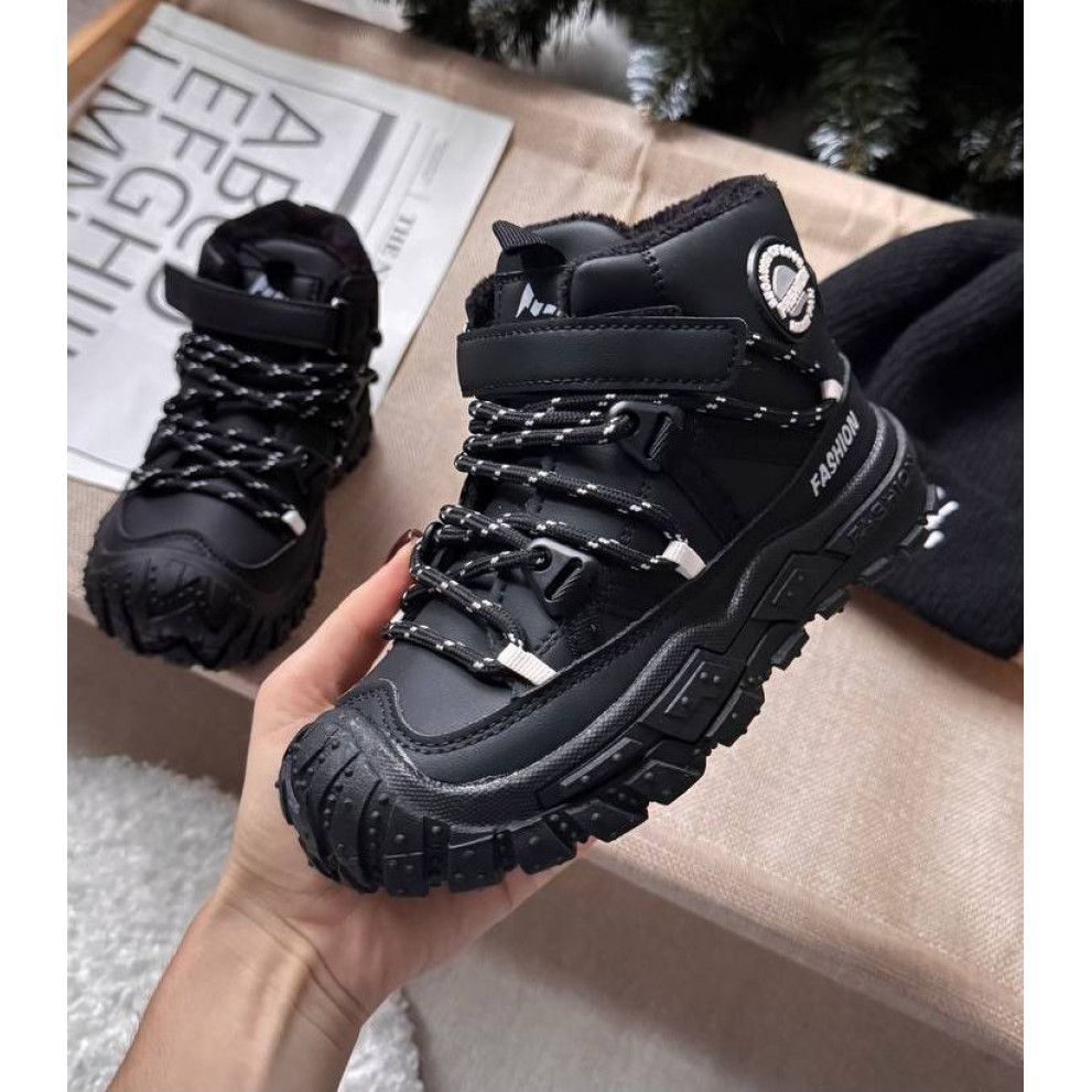 Черевики для хлопчиків демі стильні Fan, чорний Черевики для хлопчиків демі стильні Fan, чорний