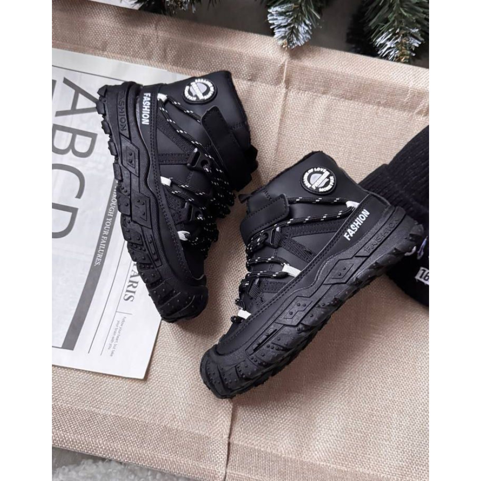 Черевики для хлопчиків демі стильні Fan, чорний Черевики для хлопчиків демі стильні Fan, чорний