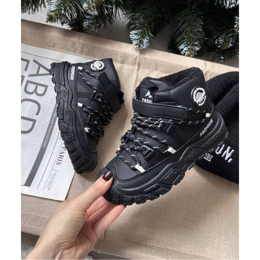 Черевики для хлопчиків демі стильні Fan, чорний Черевики для хлопчиків демі стильні Fan, чорний