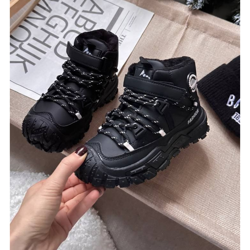 Черевики для хлопчиків демі стильні Fan, чорний Черевики для хлопчиків демі стильні Fan, чорний