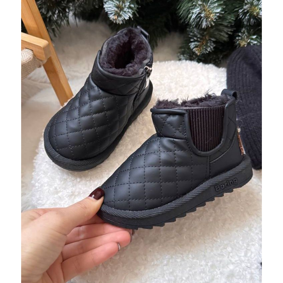 Дитячі зимові черевики BX.Duck чорного кольору - комфорт і тепло для маленьких ніжок Дитячі зимові черевики BX.Duck чорного кольору - комфорт і тепло для маленьких ніжок