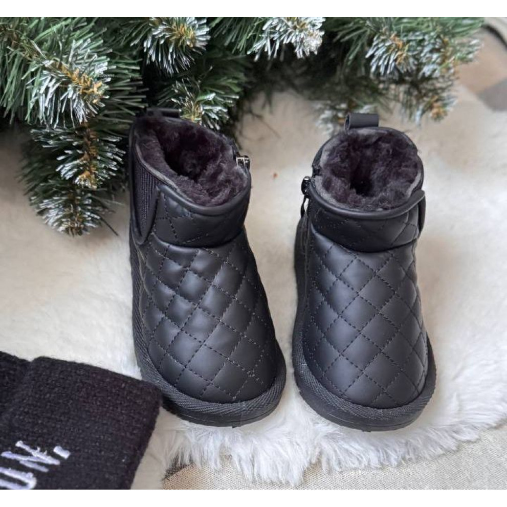 Дитячі зимові черевики BX.Duck чорного кольору - комфорт і тепло для маленьких ніжок Дитячі зимові черевики BX.Duck чорного кольору - комфорт і тепло для маленьких ніжок
