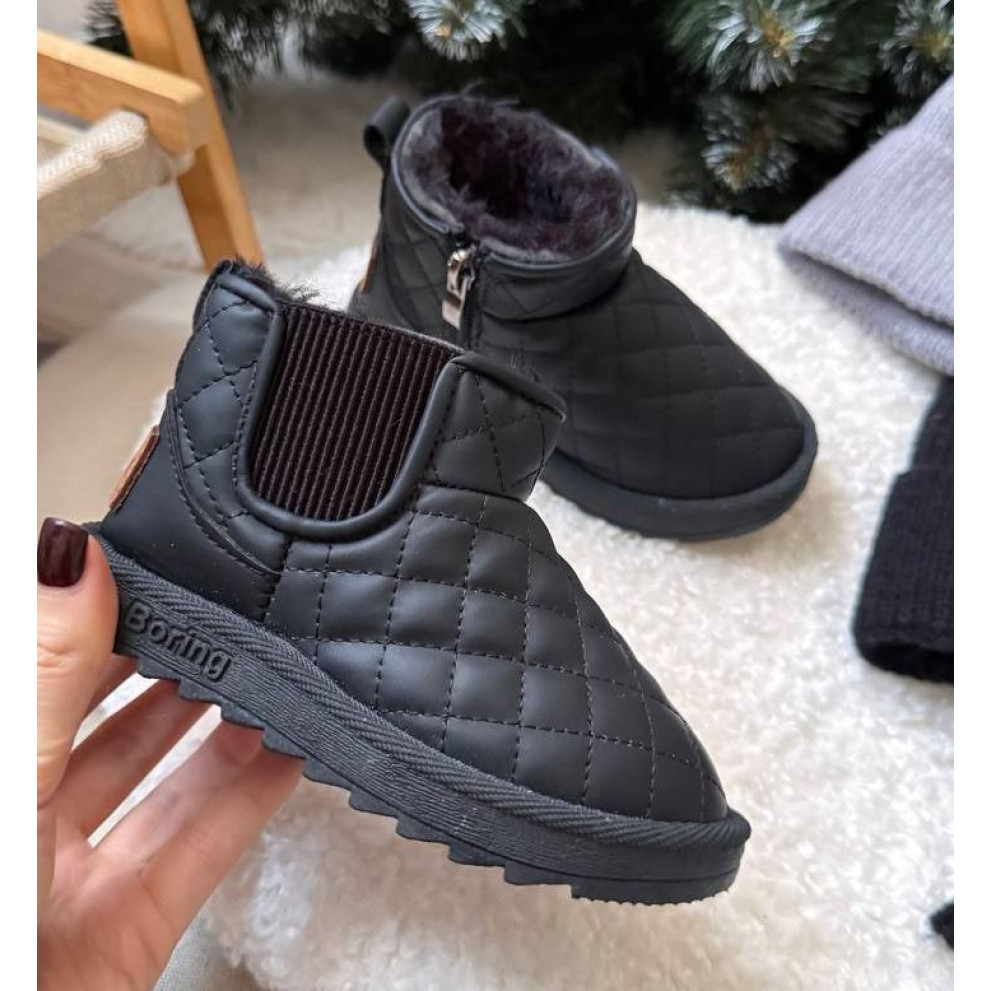 Дитячі зимові черевики BX.Duck чорного кольору - комфорт і тепло для маленьких ніжок Дитячі зимові черевики BX.Duck чорного кольору - комфорт і тепло для маленьких ніжок