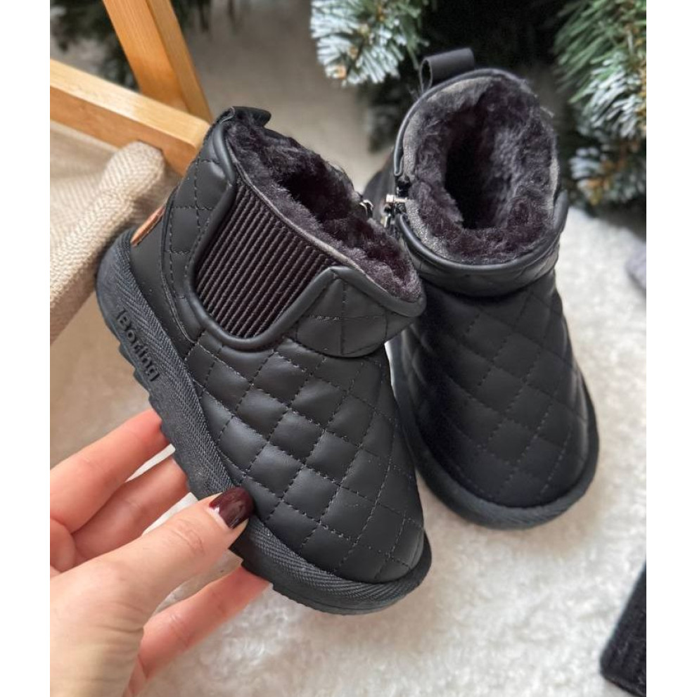 Дитячі зимові черевики BX.Duck чорного кольору - комфорт і тепло для маленьких ніжок Дитячі зимові черевики BX.Duck чорного кольору - комфорт і тепло для маленьких ніжок