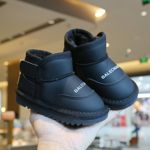 Черевики зимові дитячі з хутром Balencniaga чорний