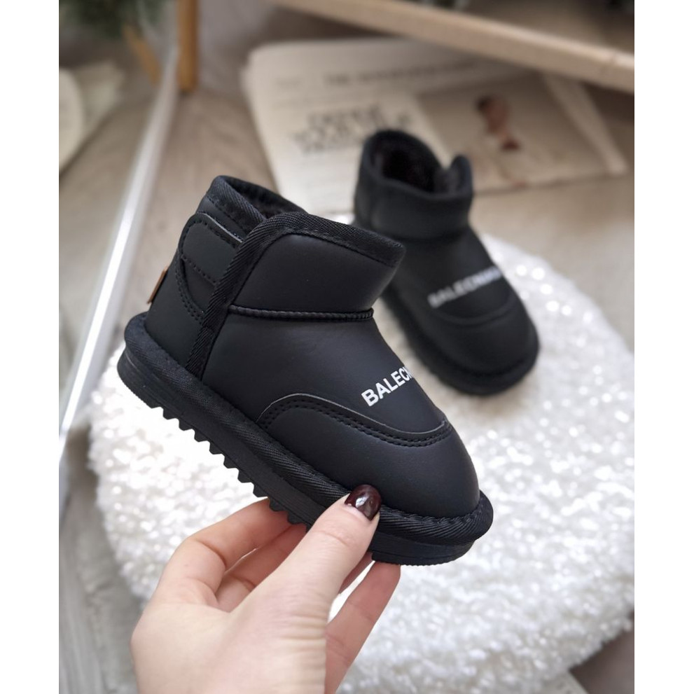 Черевики зимові дитячі з хутром Balencniaga чорний