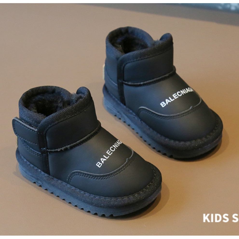 Черевики зимові дитячі з хутром Balencniaga чорний