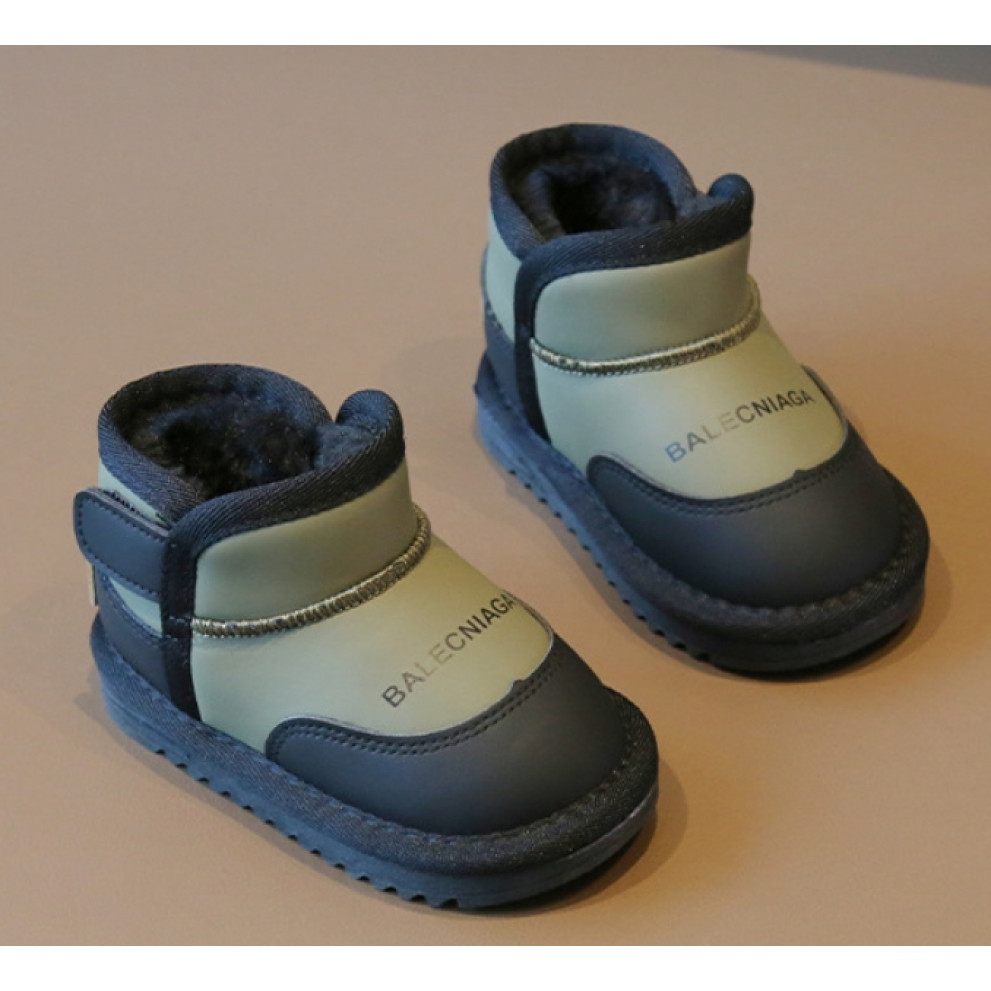 Черевики зимові дитячі з хутром Balencniaga хакі Черевики зимові дитячі з хутром Balencniaga хакі