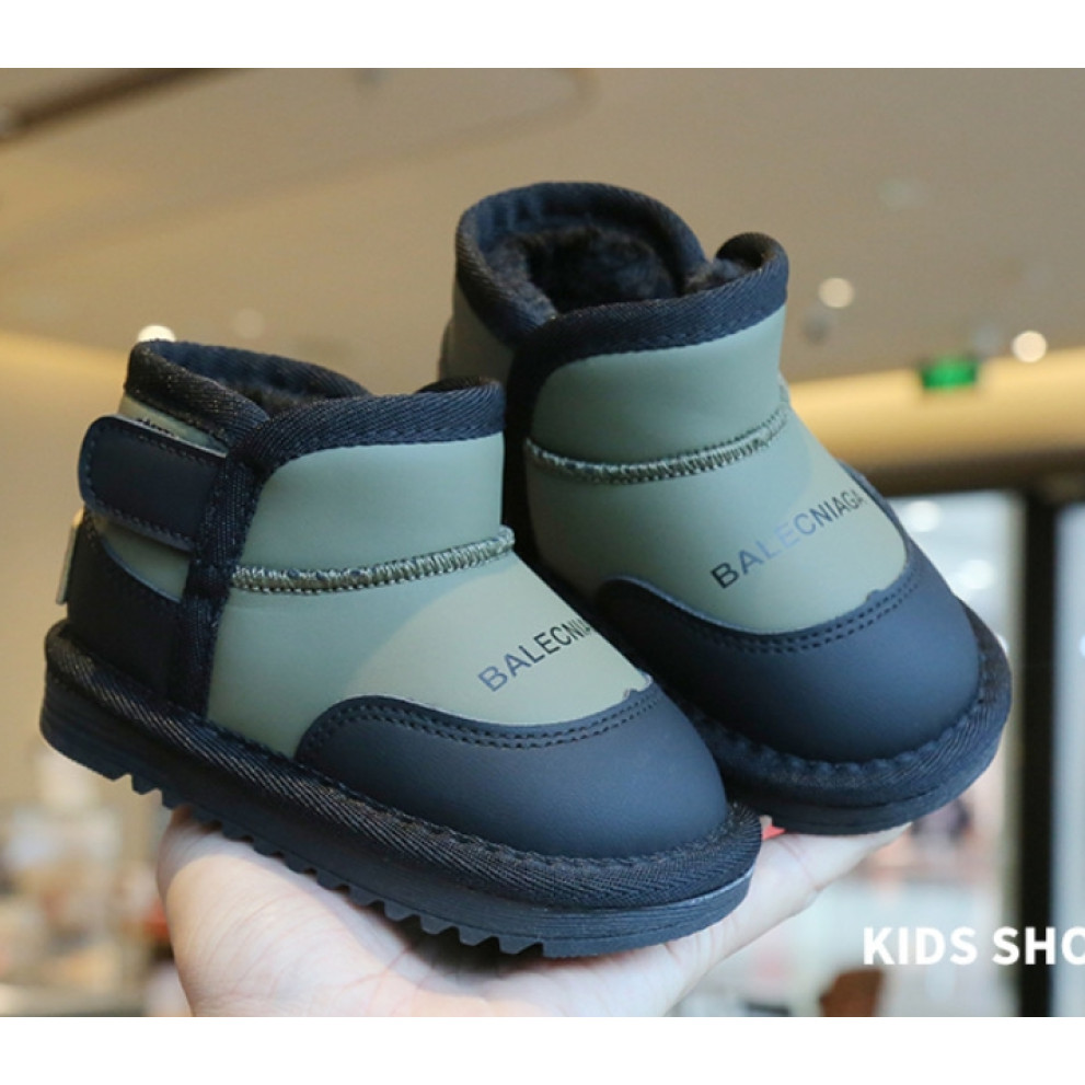 Черевики зимові дитячі з хутром Balencniaga хакі Черевики зимові дитячі з хутром Balencniaga хакі