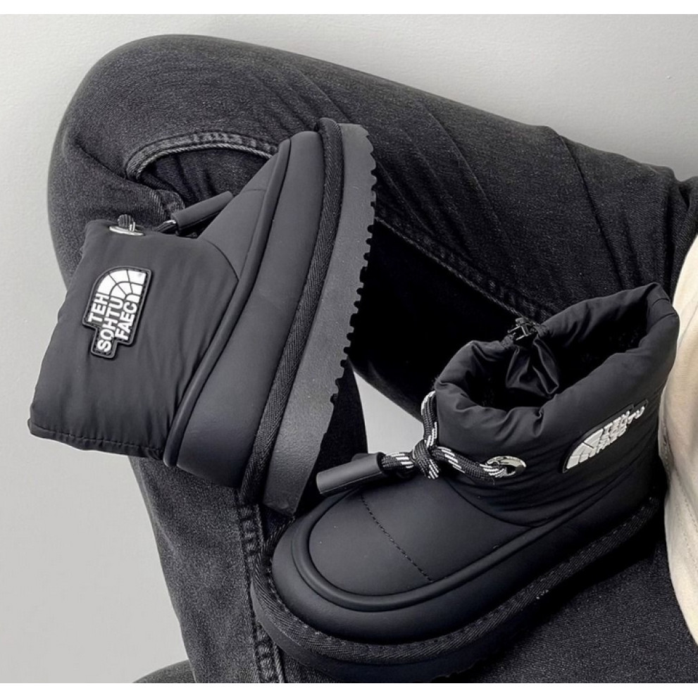 Дитячі зимові черевики з хутром TSF чорного кольору - теплі м'які черевики з блискавкою