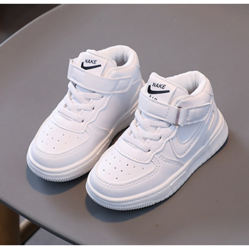 Дитячі спортивні високі кросівки Air білі - високі кросівки для активних дітей