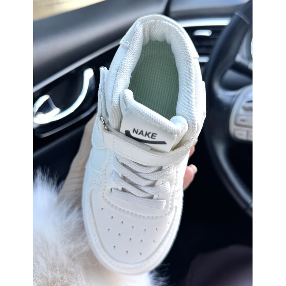 Дитячі спортивні високі кросівки Air білі - високі кросівки для активних дітей