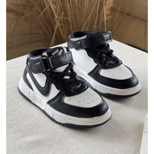 Дитячі спортивні хайтопи Air чорний з білим
