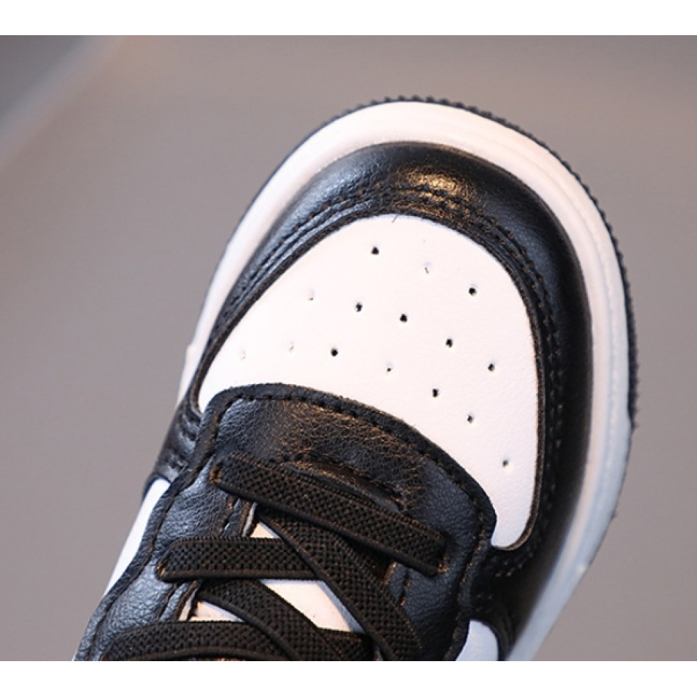 Дитячі хайтопи Air біло-чорного кольору - високі спортивні кросівки для дітей