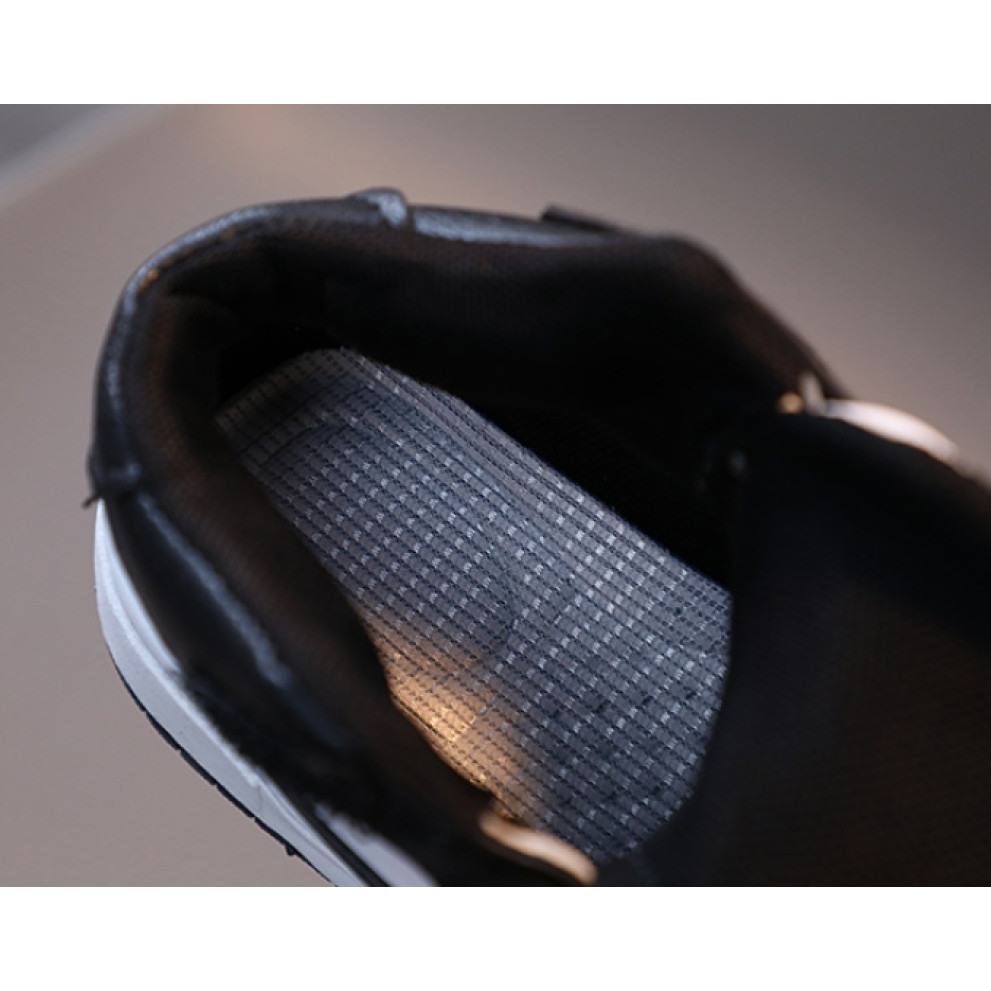 Дитячі хайтопи Air біло-чорного кольору - високі спортивні кросівки для дітей