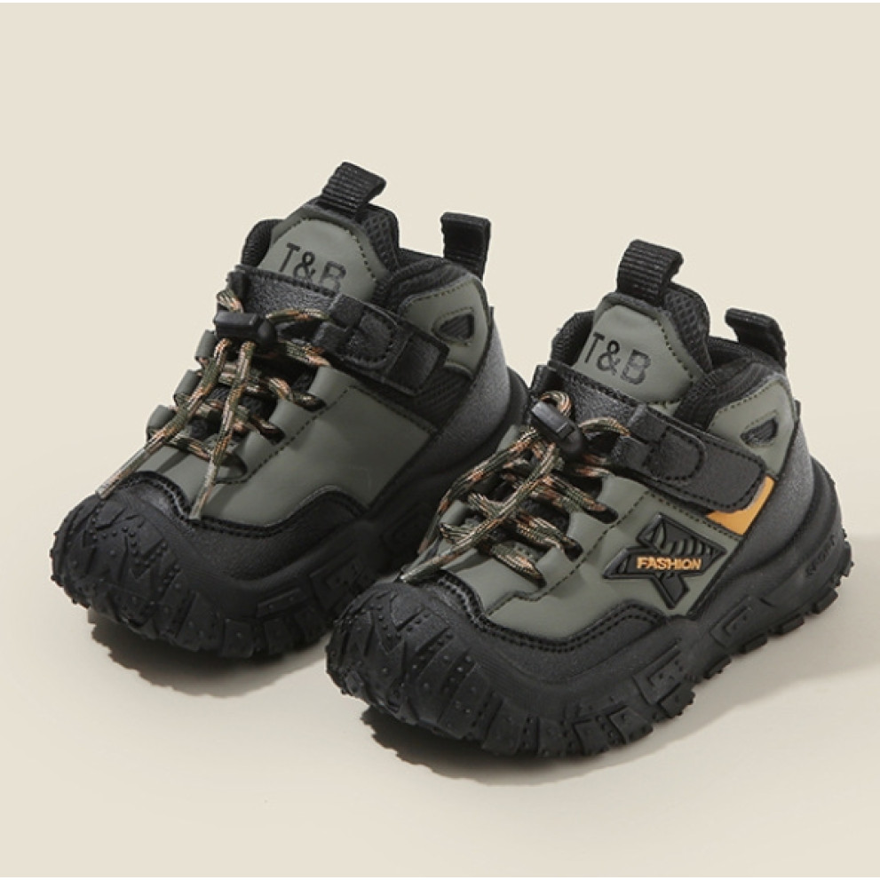 Купити дитячі високі кросівки хайтопи T-X 668 для хлопчика та дівчинки кольору хакі весна-осінь з липучкою та нековзною підошвою Купити дитячі високі кросівки хайтопи T-X 668 для хлопчика та дівчинки кольору хакі весна-осінь з липучкою та нековзною підошвою