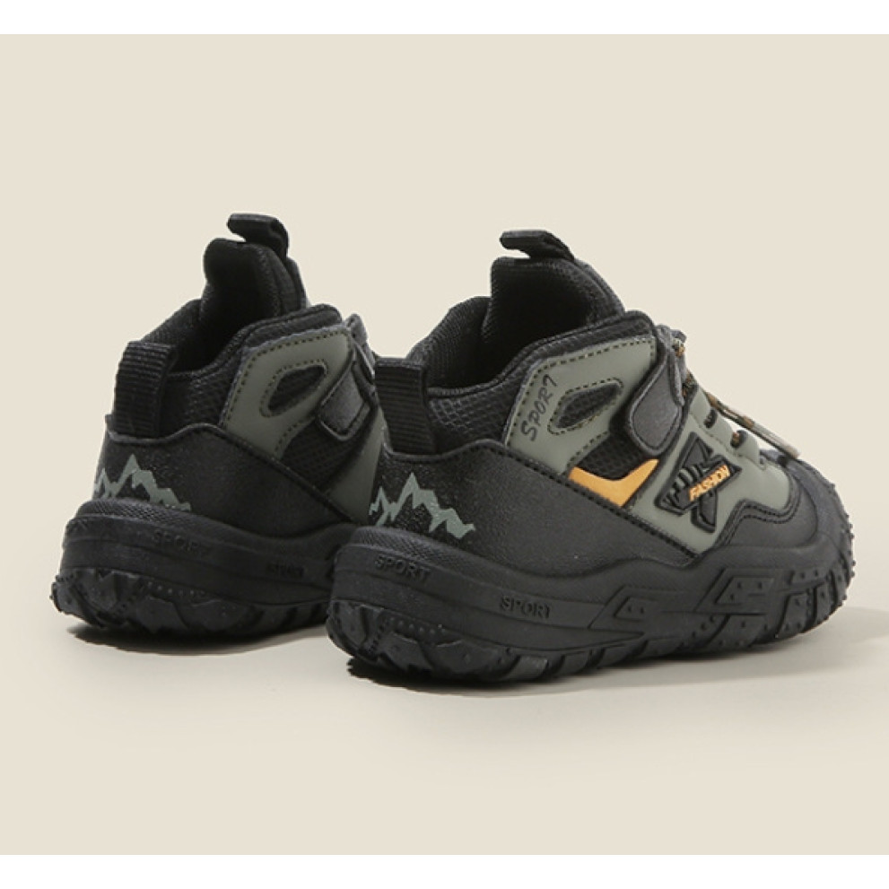 Купити дитячі високі кросівки хайтопи T-X 668 для хлопчика та дівчинки кольору хакі весна-осінь з липучкою та нековзною підошвою Купити дитячі високі кросівки хайтопи T-X 668 для хлопчика та дівчинки кольору хакі весна-осінь з липучкою та нековзною підошвою