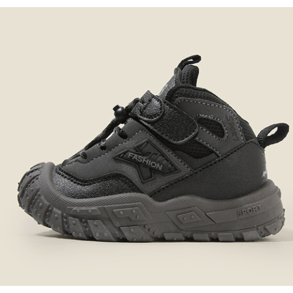 Купити дитячі чорні високі кросівки T-X 668 для хлопчиків та дівчаток весна-осінь з липучкою та нековзною підошвою Купити дитячі чорні високі кросівки T-X 668 для хлопчиків та дівчаток весна-осінь з липучкою та нековзною підошвою