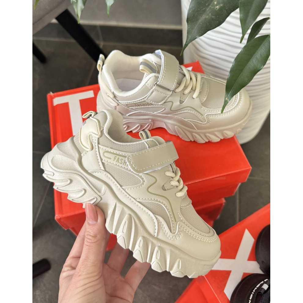 Дитячі кросівки HTH-775 білі для хлопчиків та дівчаток весна-осінь з масивною підошвою