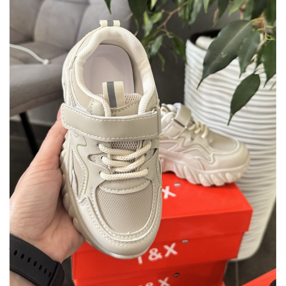 Дитячі кросівки HTH-775 білі для хлопчиків та дівчаток весна-осінь з масивною підошвою