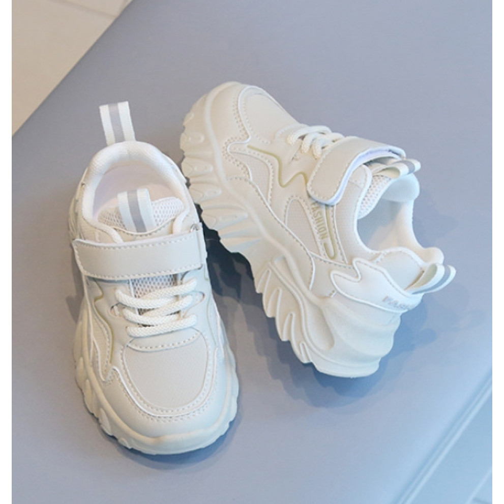 Дитячі кросівки HTH-775 білі для хлопчиків та дівчаток весна-осінь з масивною підошвою Дитячі кросівки HTH-775 білі для хлопчиків та дівчаток весна-осінь з масивною підошвою