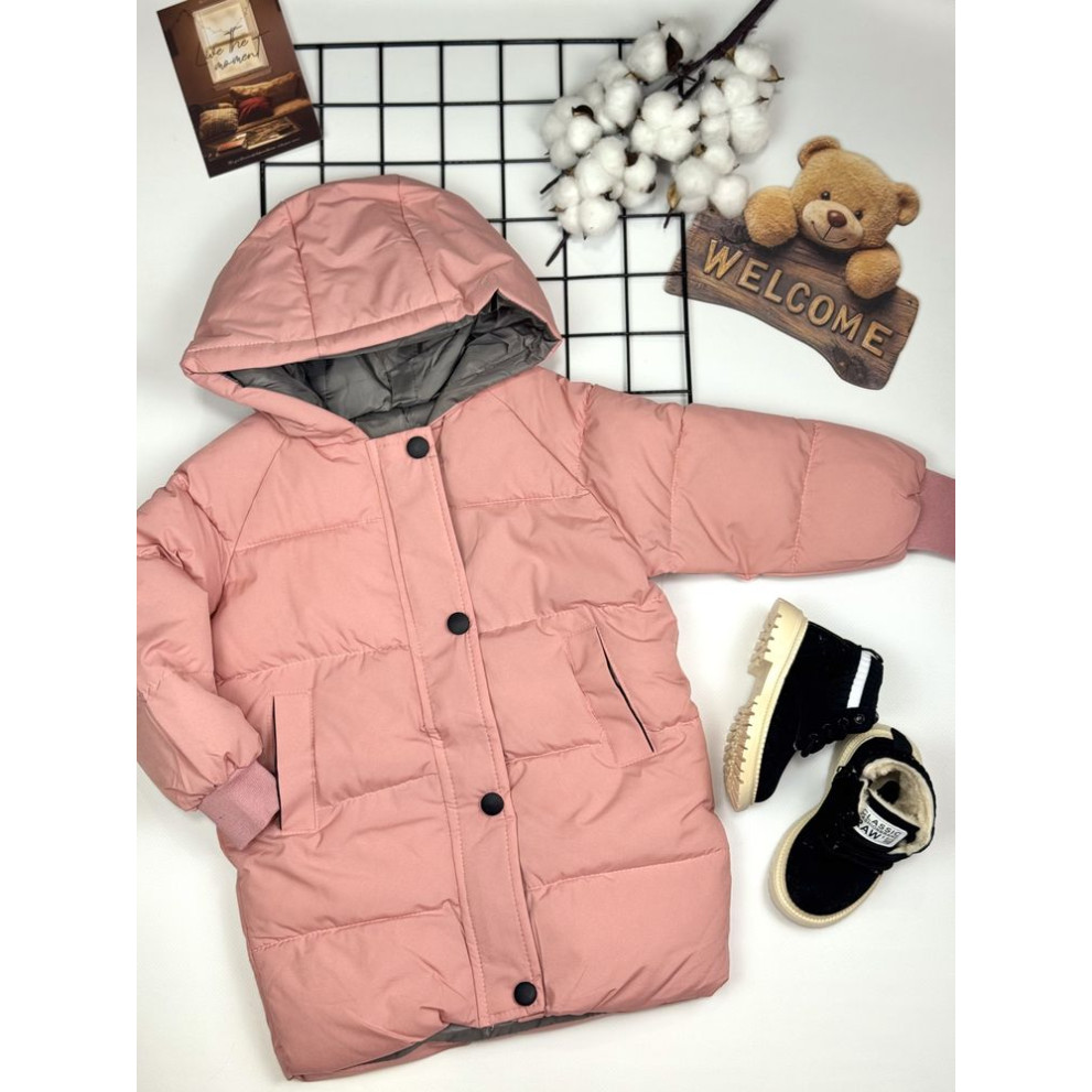 Пальто демісезонне рожеве 10156