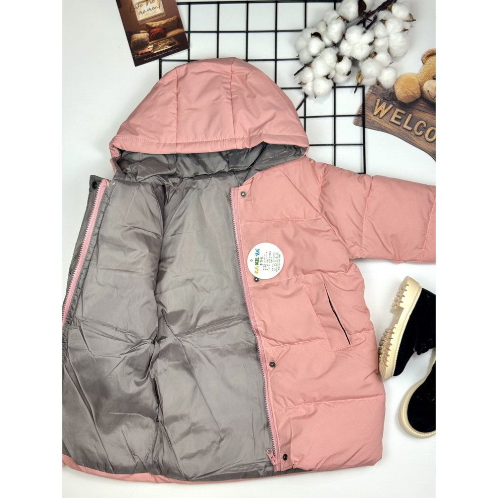 Пальто демісезонне рожеве 10156