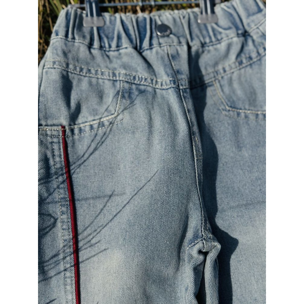 Джинси для дівчинки з червоною смужкою 10906