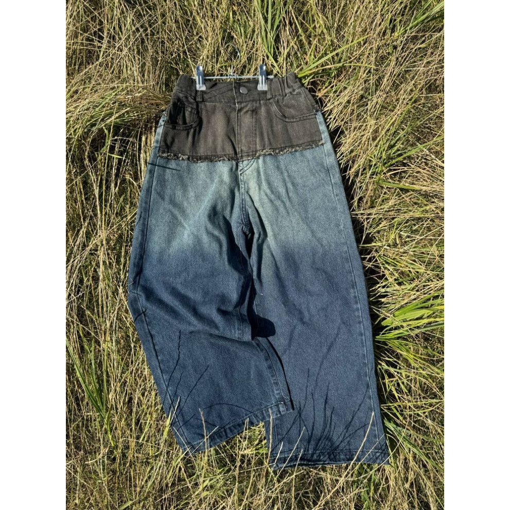 Стильні джинси для дівчинки чорний верх колір синій 10909